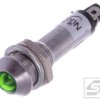 Kontrolka LED IND8-12G-A;12VDC;IP40 wypukła;metal;zielony;otw.m.8.2mm