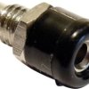 Gniazdo bananowe miniaturowe, O 2.6 mm, 10 A, czarne