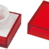 Klosz lampek do przycisku kształt: Kwadratowy Czerwony Soczewka RS PRO 15.2 x 15.2 x 9.1mm