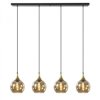 Lampa wisząca nowoczesna 4xE27 CALLISTO BLACK/GOLD