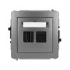 DECO Mechanizm gniazda pojedynczego HDMI 2.1, 8K + gniazda komp. poj. 1xRJ45, kat. 6A, 8-stykowy grafitowy 11DGHK-86A