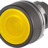 Pushbutton, illuminable, groping, waistband round, yellow, front ring black, mounting Ø 22.3 mm, 46-2231.11G0.000