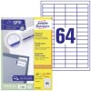 Avery-Zweckform 3667-200 Etykieta uniwersalna 48.5 x 16.9 mm Papier biały 14080 szt. Trwały Drukarka Laserowa, Drukarka
