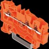 2202-1302 3-wire feed-through terminal, with pusher 2.5 mm², orange