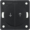 Integro Flow Łącznik żaluzjowy wieloklawiszowy przyciskowy z nadrukiem symbolu /Strzałka/ czarny połysk 936532510