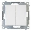 Simon 54 Przycisk Podwójny, Szybkozłącza, Biały Dp2.01/11