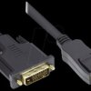 DP-DVI1 Cable DisplayPort > DVI-D 24+1, black, 1m