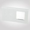 TouchMe Duży panel szklany, 1 x łącznik podwójny, 1 x ramka, biały TM702728W