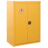 Szafka na substancje niebezpieczne wysokość 1200mm szerokość 900mm 2 -drzwiowa Stal Żółty, zamykana