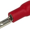 Konektor; 2,8x0,8mm; płaski wsuwka; izolowany; 01115-MDD1.25-110(8); czerwony; proste; na przewód; 0,5÷1,5mm2; cynowane; zaciska