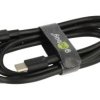 Kabel; USB; K66318; 2x wtyk USB-C; 1m; czarny; okrągły; PVC; Goobay; RoHS