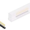Pin header, 10 pole, pitch 2.54 mm, angled, black, SLLP5SMD06610SSM