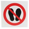 Znak zakazu Tworzywo sztuczne Czarny/czerwony/biały Zakaz chodzenia i stania w tym miejscu, Brak Nie Znak