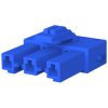 Plug housing, 3 pole, pitch 6.5 mm, straight, blue, 179938-6