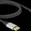 80633 DisplayPort 2.1 cable, 16K 60 Hz, silver, 1.0 m