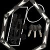 8333EURDPRO Bicycle folding lock, 5 mm, 220 mm, with holder