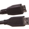 Kabel połączeniowy USB 3.0 Typ USB A/microUSB B, M/M czarny 1,8m AK-300116-018-S