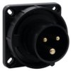 Wtyk Przemysłowy Tablicowy Odbiornikowy 16A 3P 200V-250V /Fe/ Ip67 Czarny