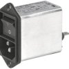 IEC plug C14, 50 to 60 Hz, 2 A, 250 VAC, 4 mH, faston plug 6.3 mm, 4302.5333