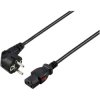 Sygonix SY-6733072 Cable C13/C14 Black 2 m lockable IEC Mains Power Cable