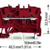 Złączka szynowa 2-przewodowa czerwona 2,5mm2 2002-1203 TOPJOBS