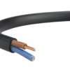 Przewód prądowy H03VVH2-F / OMYp 300V 2x0,5 płaski czarny linka Elektrokabel /50m/