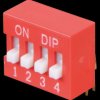 DIP switch, angled, 4-pin