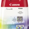 Canon atrament CLI-36 tusz oryginalny zestaw 2 szt. Cyjan, Magenta, Żółty 1511B018