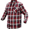 Koszula flanelowa krata czerwono-czarno-biała, rozmiar L 81-540-L