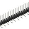 Pin header, 20 pole, pitch 1.27 mm, angled, black, 10061241