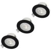 Sygonix SY-6418012 LED recessed light black warm to cool white 5.5W set of 3