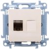 Simon 10 Gniazdo komputerowe pojedyncze RJ45 kat.6 ekranowane kremowy C61E.01/41