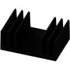 Extruded heatsink, (L x W x H) 20 x 29 x 11.5 mm, 15.7 to 6.8 K/W, black anodized, SK 09 20 SA