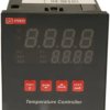 Regulator temperatury PID panelowy 3-wyjściowy, Uz 230 V AC, 0 → +1700C (termopara typu R), 0 → +1700C