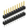 Pin header, 10 pole, pitch 2.54 mm, straight, black, 10056506