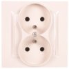 Simon 10 Gniazdo Podwójne Z/U Monoblock 16A, 250V Krem Cgz2/41