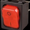 01835.3112-01 Rocker switch, 2-pin, OFF, red, I-O, illuminated