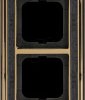 1724-833 Cover frame 4-gang, polished brass, decor anthracite -dynasty®