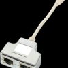 Modular distributor, 2 x RJ45 sockets, 1 x plug