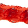 Puszka P/T Regips 3X60mm Głęboka Z Wkrętami Czerwona Pk-3X60 0287-00