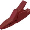 Zacisk krokodylkowy SKS Hirschmann AK 2 B 2540 I, CAT II / 1000V, 34 A, 4 mm, czerwony