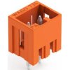 Pin header, 2 pole, pitch 3.81 mm, straight, orange, 734-232