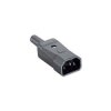 Bachmann 915171 IEC Connector Black Cold Device Plug 70°C Mountable
