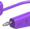 Measuring lead with (4 mm lamella plug, straight) to (4 mm lamella plug, straight), 750 mm, purple, PVC, 1.0 mm², 64.1030-07526