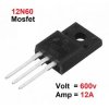TRANZYSTOR 12N60 NPN MOSFET 5,8A 600V TO220F