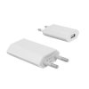 Ładowarka sieciowa USB 1A Biała, płaska