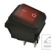 Przełącznik hermetyczny KCD2R-12VDC 20A;podśw.czerwony;6.3mm;ON-OFF;