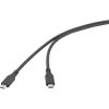 Renkforce RF-6830438 USB4 USB-C plug cable black 1m