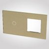 TouchMe Duży panel szklany, 1 x łącznik pojedynczy, 1 x ramka, złoty TM701728G