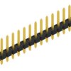 Pin header, 15 pole, pitch 2.54 mm, straight, black, 10058369